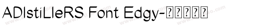 ADIstiLleRS Font Edgy字体转换